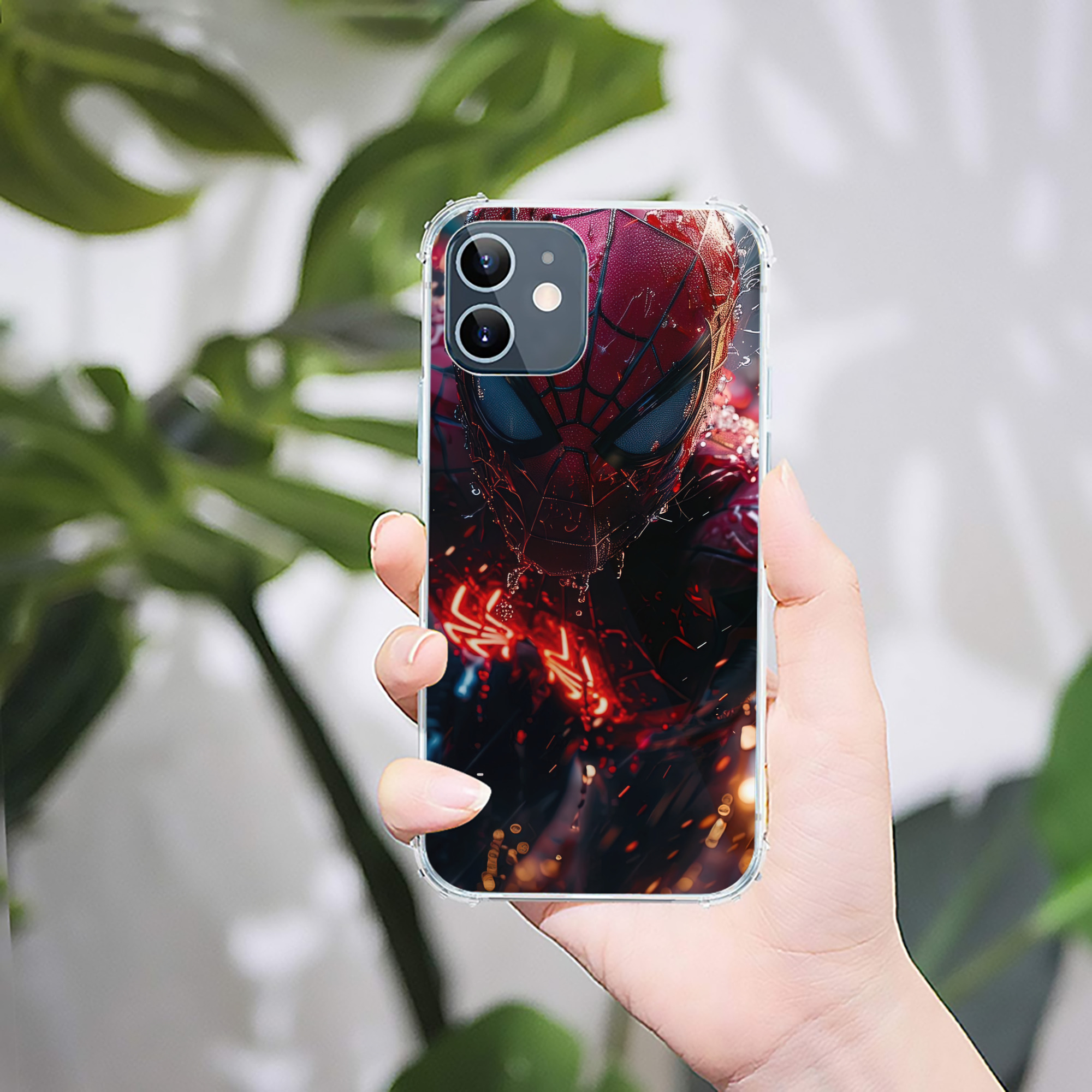 （画像用） Spider Man スパイダーマン 【iPhone 12シリーズ対応】透明スマホケース（クリアソフトケース）